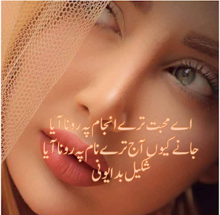 ay mohabat tere anjam pe rona aya shakeel badayuni