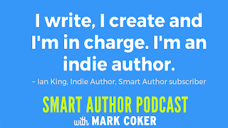 image reads:  "I write, I create and I'm in charge.  I'm an indie author"