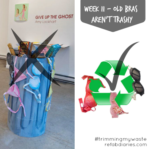 Trimming my waste: Week 11 (bra recycling)