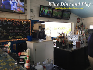 The bar at Seabreeze Island Grill in Redington Shores, Florida