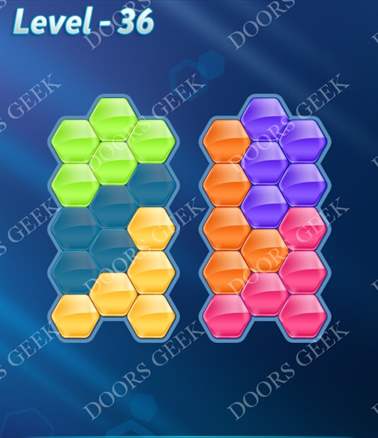 Block! Hexa Puzzle [Advanced] Level 36 Solution, Cheats, Walkthrough for android, iphone, ipad, ipod