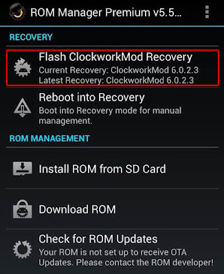 Cara Instal Custom ROM Menggunakan ROM MANAGER Tanpa PC