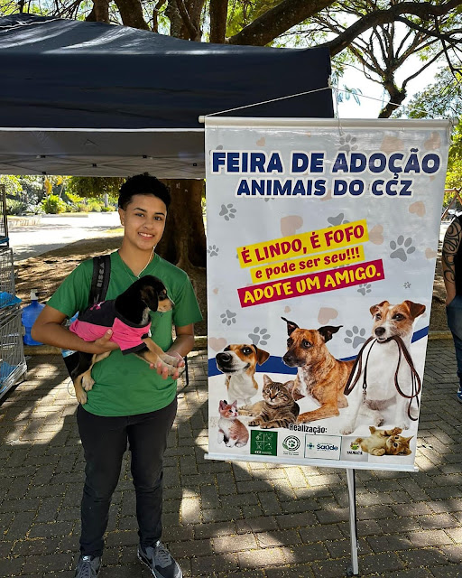 Todos os pets que estavam na Feira de Adoção do CCZ hoje, foram adotados!