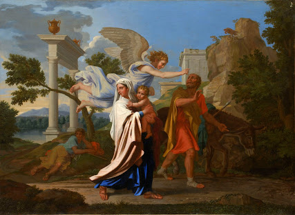   Nicolas Poussin - La fuite en Egypte,1657-58  