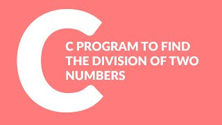 div of two number in c