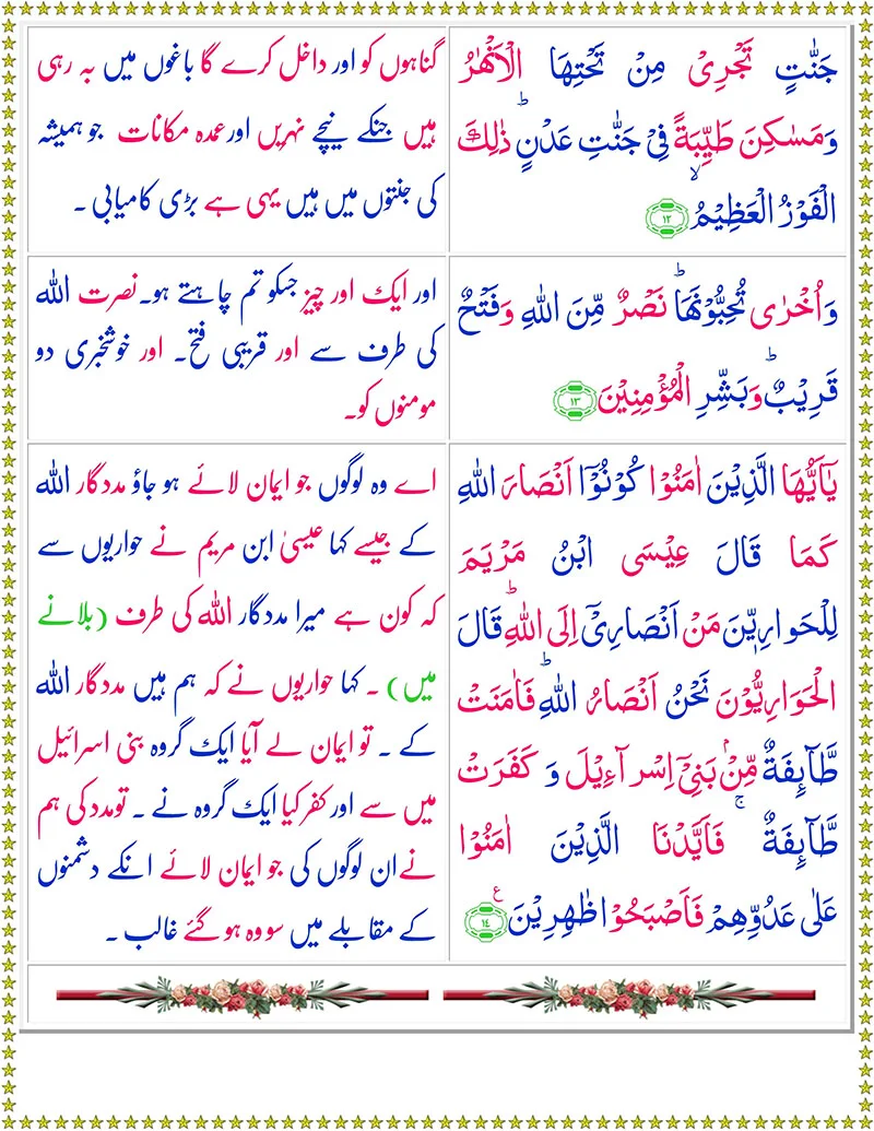 Surah As-Saff with Urdu Translation,Quran,Quran with Urdu Translation,