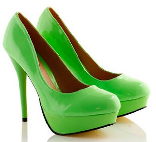 Neon green heels