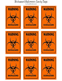 Biohazard Candy Tag Halloween Printable