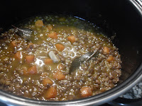 Guiso de lentejas con verduras y arroz integral