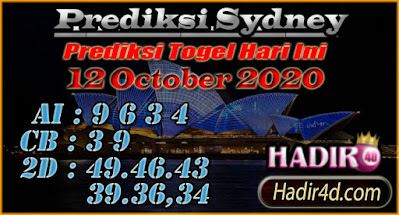 PREDIKSI TOGEL SYDNEY 12 OCTOBER 2020