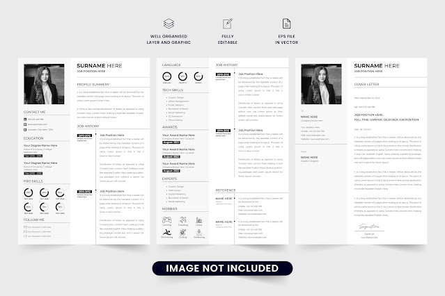 Resume template and cover letter set free download