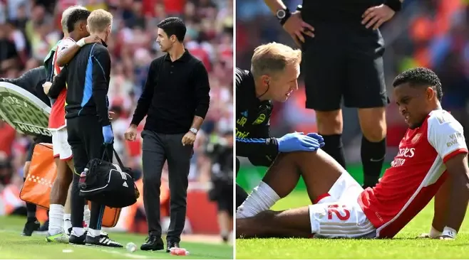 Arsenal handed huge Jurrien Timber blow as ACL injury 'confirmed'
