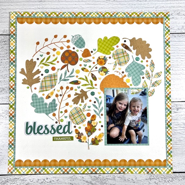 12x12 Fall Heart Scrapbook Page By Artsy Albums