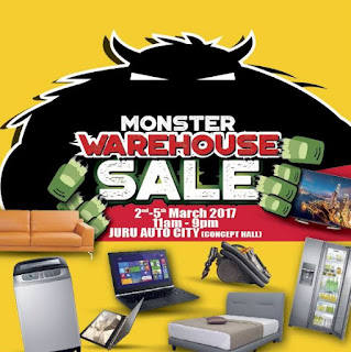 Harvey Norman Monster Warehouse Sale at Juru Auto City (2 March – 5 March 2017)