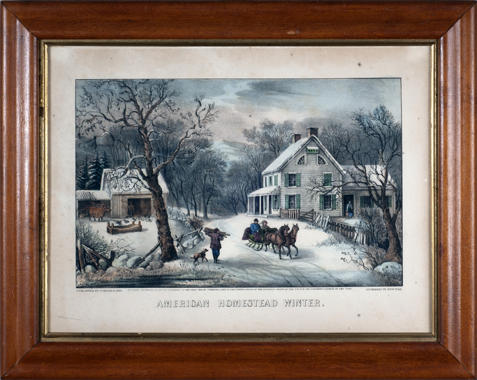 Currier And Ives Prints. SET OF FOUR CURRIER amp; IVES