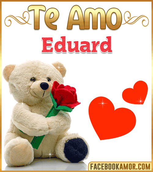 Imagen de peluche con rosa te amo eduard Imagen de peluche con rosa te amo eduard