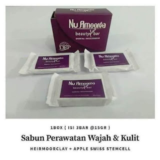 Sabun Wajah Nu Amoorea Beauty Plus Bar 1 Box Isi 3 Sabun 15gr