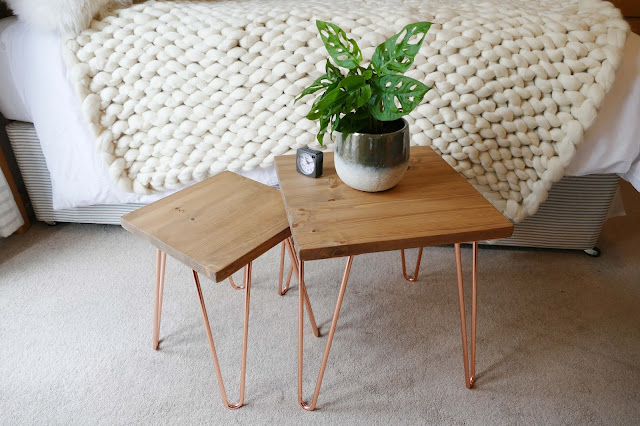 muju furniture, muju furniture review, muju furniture blog review, muju furniture reviews, muju furniture etsy, muju furniture nesting table, copper hairpin legs furniture, copper wooden table