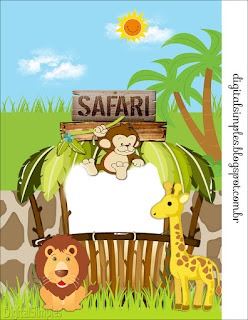 Safari Babies, Free Printable  Labels.