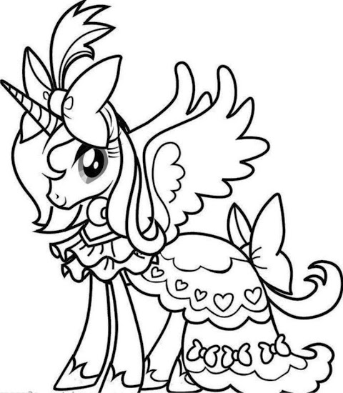 Pretty Winged Unicorn Coloring  Play Free Coloring Game 