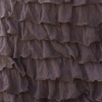 Taupe Brown Ruffle Shower Curtain