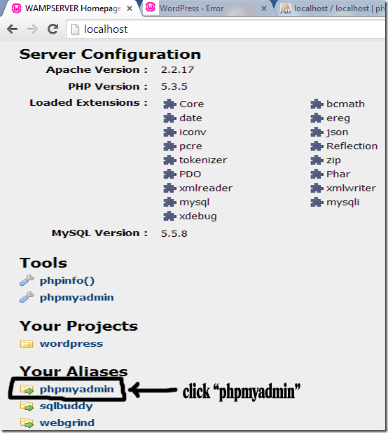 phpmyadmin