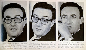 Three head shots of Peter Sellers from October 1962 Playboy interview.