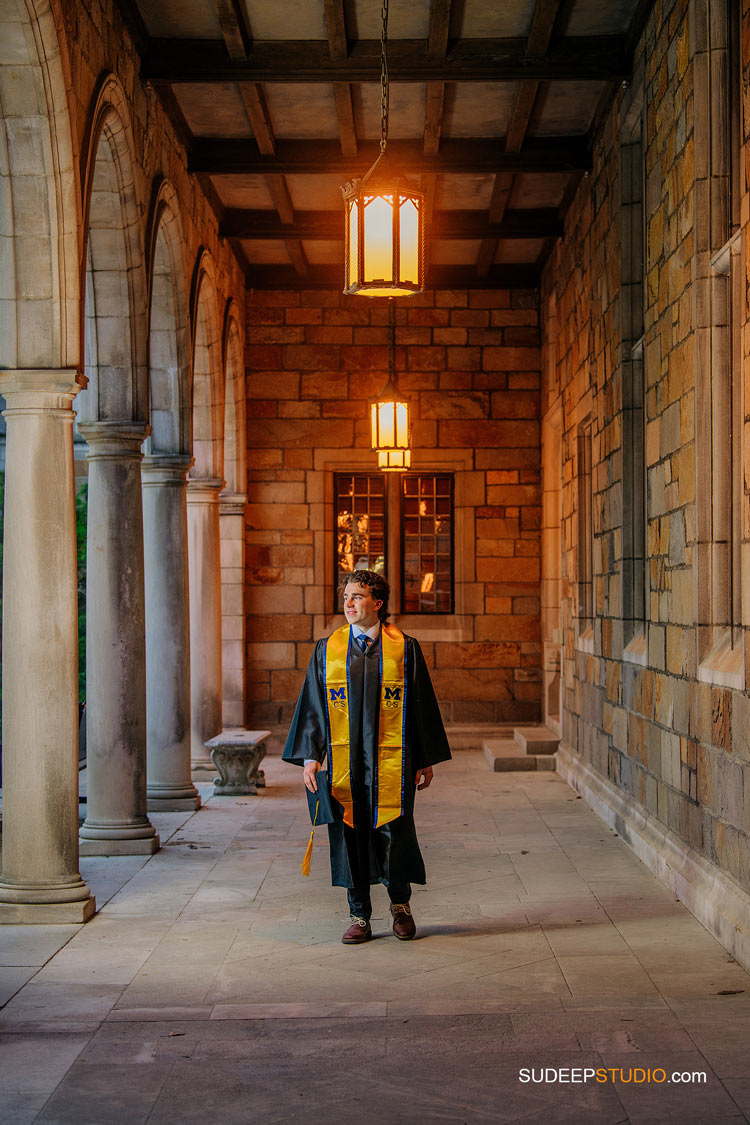 University of Michigan College Graduation Pictures at Law Quad by SudeepStudio.com Ann Arbor College Graduation Photographer