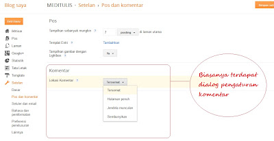 Menu Komentar hilang http://meditulis.blogspot.com