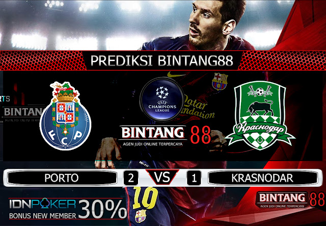 PREDIKSI BOLA PORTO VS KRASNODAR 14 AGUSTUS 2019