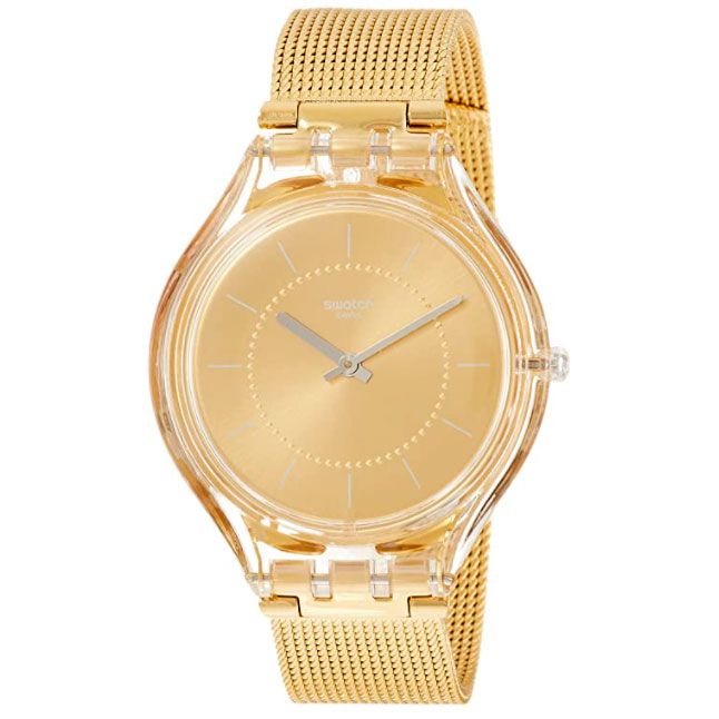 Gold Dial Stainless Steel Ladies Watch...