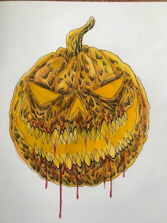 howtodrawscaryhalloweenpumpkin