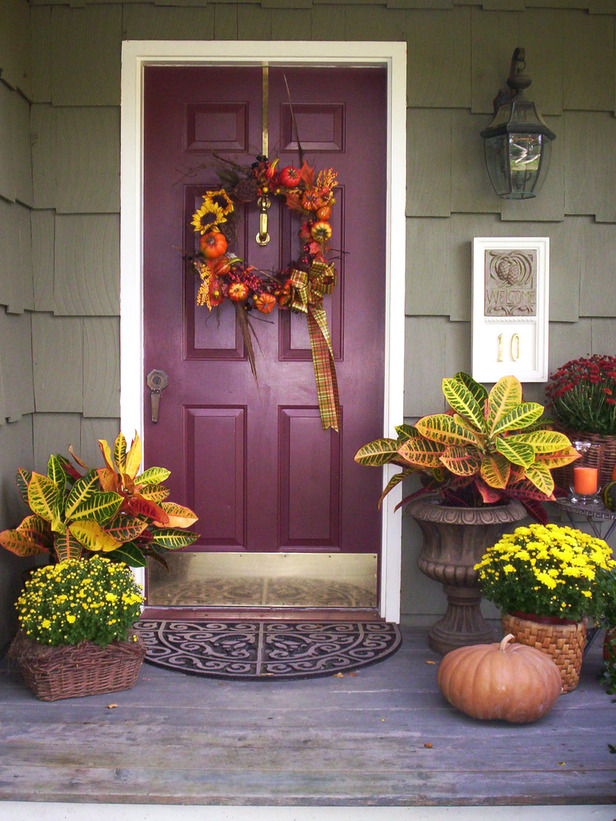 Front door fall decorations