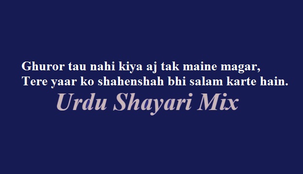 Ghuror tau nahi kiya | Attitude shari | 2 line poetry