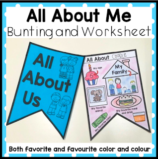 https://www.teacherspayteachers.com/Product/All-About-Me-Worksheet-and-Bunting-3916136