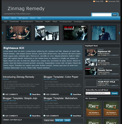 Zinmag Remedy Blogspot Theme