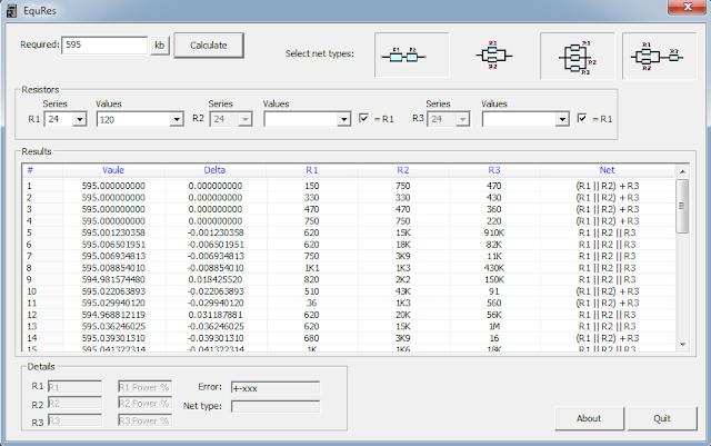 Screenshot EqResistors