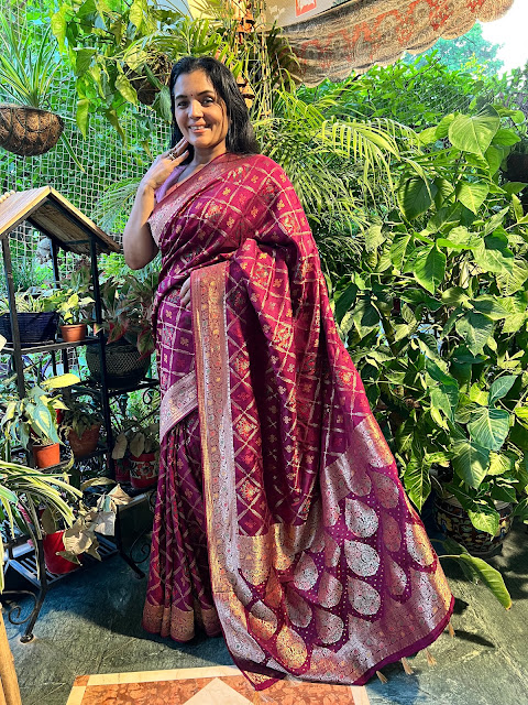 Ektara silk Banarasi patola design