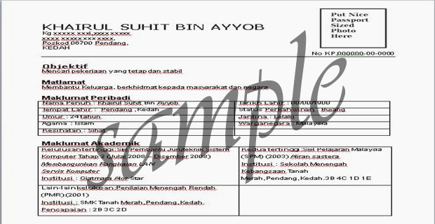Contoh Resume Bahasa Melayu