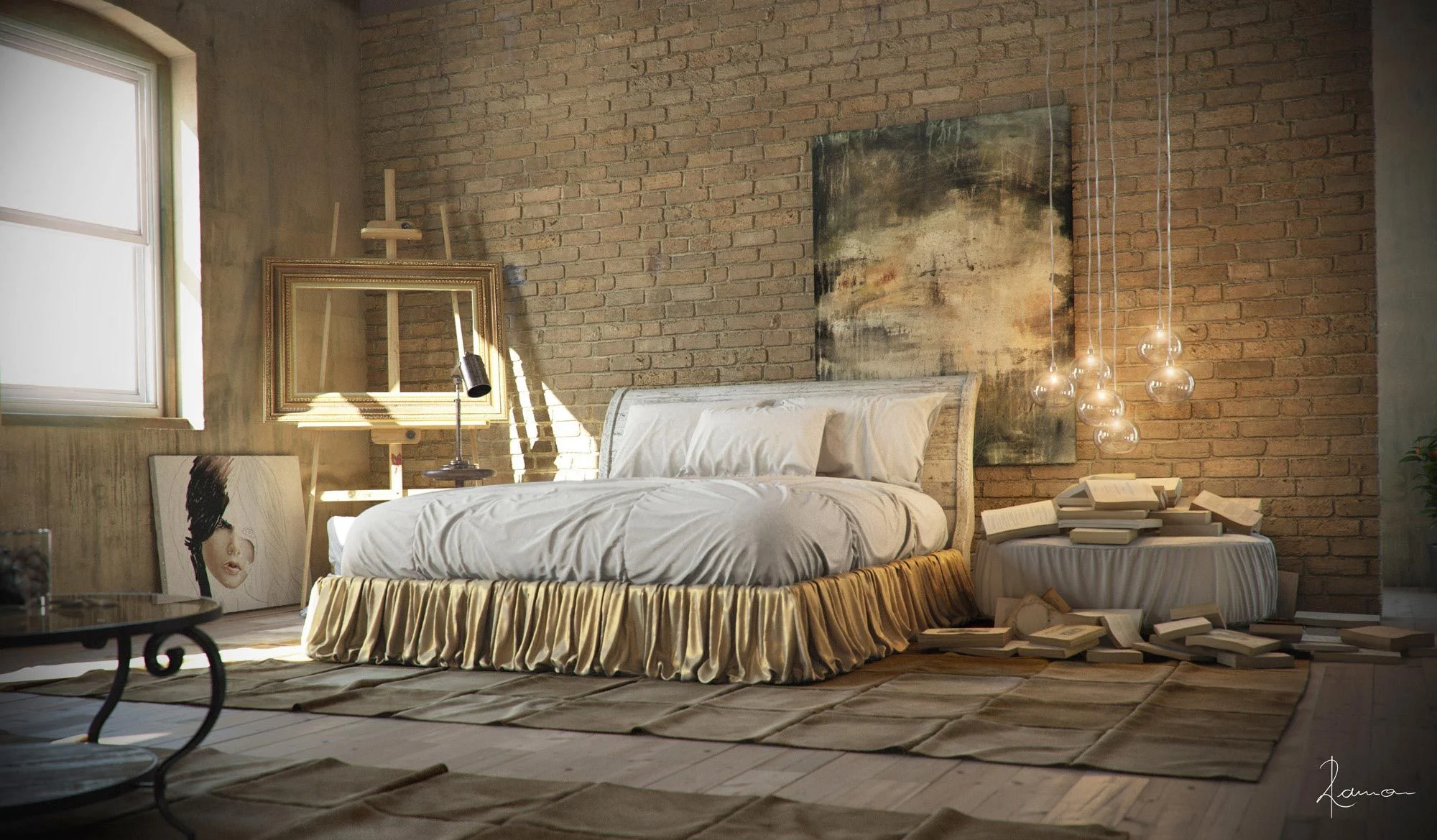 21 Industrial Bedroom Designs#19