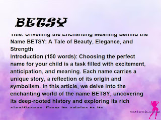 meaning of the name "BETSY"