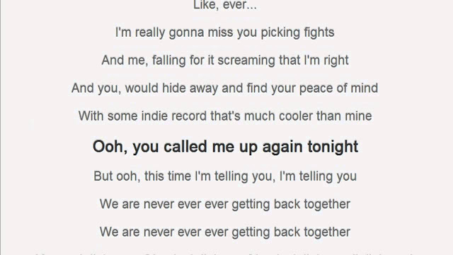 แปลเพลง We Are Never Ever Getting Back Together ภาษาไทย