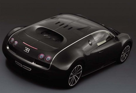 Download Bugatti Veyron Super Sport Black Carbon rear view x