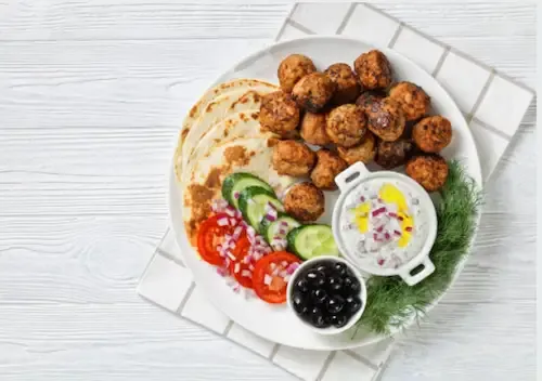 Chicken Koftas with Hummus & Salad: A Delicious and Healthy Recipe