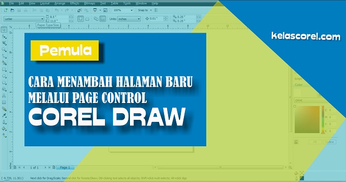 Cara Menambah Halaman Baru Melalui Page Control Corel Draw