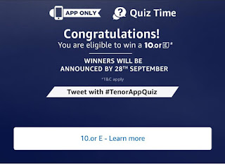 Answers for Amazon 10.orE Quiz on 7th September 2017 and win 10.Or E Phone