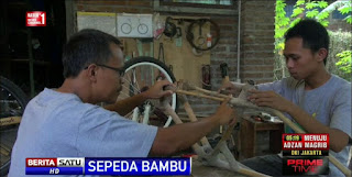 Jika pada umumnya sepeda terbuat dari rangka besi, di Temanggung, Jawa Tengah, bambu ternyata dapat dibentuk dan dirancang menjadi sebuah rangka sepeda. Pencipta produk lokal ini mencetuskan gerakan bersepeda pagi. Published on Sep 8, 2014.