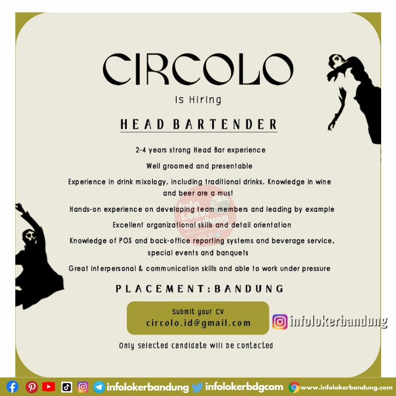 Lowongan Kerja Circolo Restaurant & Bar September 2022