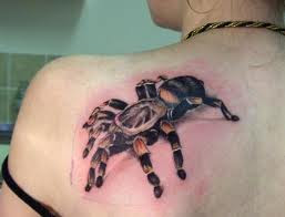 Tarantula Tattoo On The Upper Back