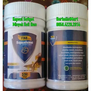 Kapsul Minyak Hati Ikan "Tung Hai Fish Liver Oil" | Kapsul Softgel Fish Oil - SQUALENE